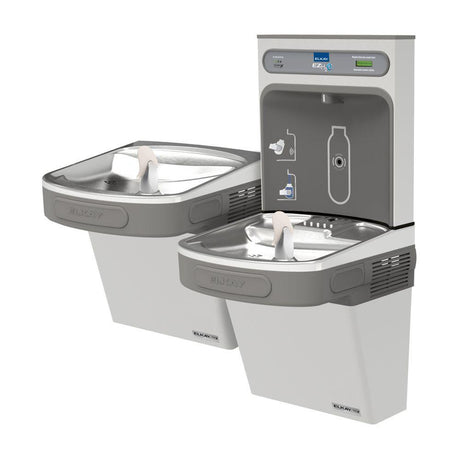 Elkay EZSTLG8WSSK | Wall-mount Versatile Bi-level Bottle Filling Station |  Filterless, High-efficiency chiller, EZ-style fountains, Stainless Steel - BottleFillingStations.com