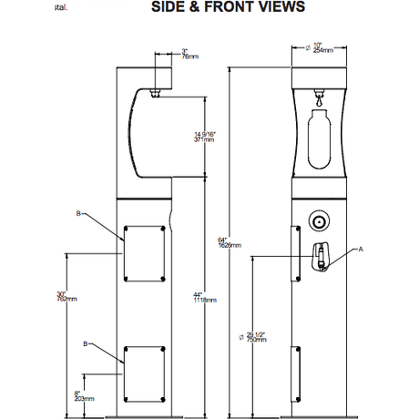 Elkay LK4400BF | Freestanding Bottle Filler | Filterless, Non-refrigerated - BottleFillingStations.com