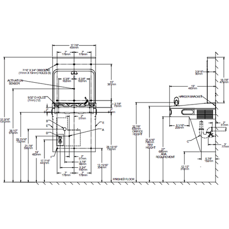 Elkay LZSG8WSSK |  Wall-mount Bottle Filling Station | Filtered, High-efficiency chiller, EZ-style fountain, Stainless Steel - BottleFillingStations.com