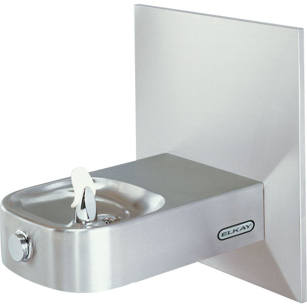 Elkay ECDFPW314C | Wall-mount Slimline Soft-sides Drinking Fountain | Filterless, Non-refrigerated, with Wall plate - BottleFillingStations.com