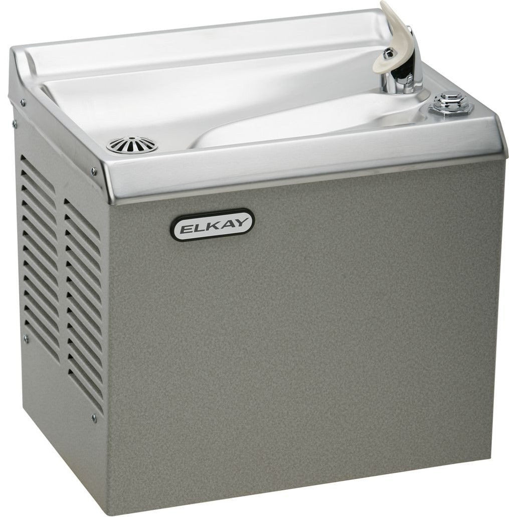 Elkay HEWDS | Wall-mount 'Slant front' Drinking Fountain | Filterless, Non-refrigerated, Stainless Steel - BottleFillingStations.com