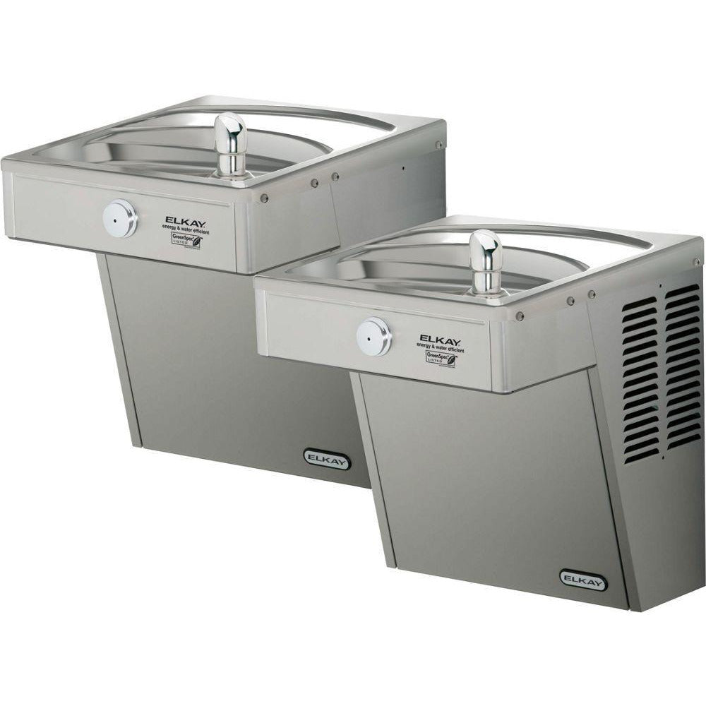 Elkay VRCGRNTL8C | Wall-mount Bi-level VRC-style Drinking Fountain | Filterless, High-efficiency chiller, Fully Vandal-resistant - BottleFillingStations.com