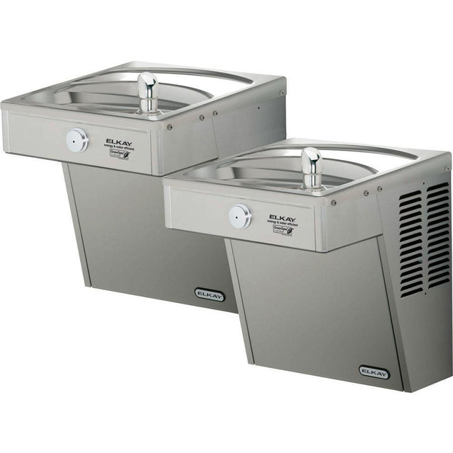 Elkay VRCGRNTL8C | Wall-mount Bi-level VRC-style Drinking Fountain | Filterless, High-efficiency chiller, Fully Vandal-resistant - BottleFillingStations.com