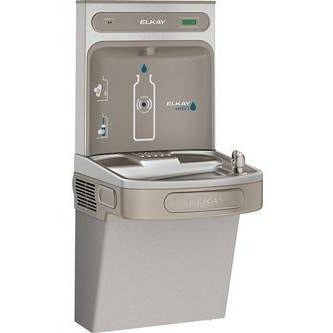 Elkay LZS8WSVRLK | Wall-mount Bottle Filling Station | Filtered, Refrigerated, EZ-style Fountain Vandal-resistant Bubbler, Granite Gray - BottleFillingStations.com