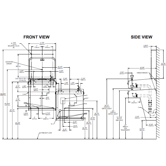 Halsey Taylor HTHB-HAC8BLSS-NF | Wall-mounted Bi-Level Bottle Filling Station | Filterless, Refrigerated, HAC-style fountains, Stainless Steel color finish - BottleFillingStations.com