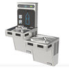 Halsey Taylor HTHB-HACG8BLSS-WF | Wall-mounted Bi-Level Bottle Filling Station | Filtered, High-efficiency chiller, HAC-style fountains, Stainless Steel color finish - BottleFillingStations.com