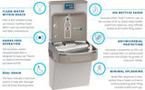 Elkay LZSTL8WSSP |  Wall-mount Enhanced EZH2o Versatile Bi-level Bottle Filling Station | Filtered, Refrigerated, EZ-style fountains, Stainless Steel - BottleFillingStations.com